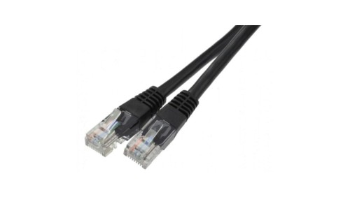 Patchcord UTP kat.6 kabel sieciowy LAN 2x RJ45 linka czarny 1,5m