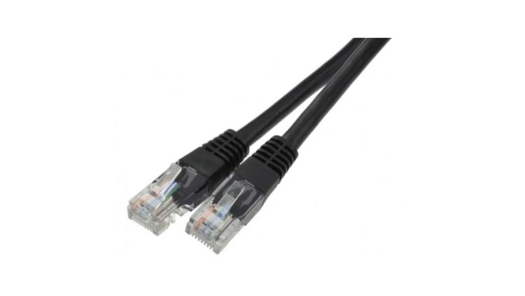 Patchcord UTP kat.6 kabel sieciowy LAN 2x RJ45 linka czarny 1,5m
