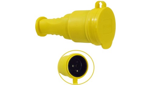 Gniazdo przenośne gumowe 16A 230V IP44 żółte AEI602279-Y