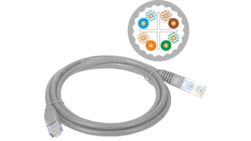 Patch-cord U/UTP kat.6A LSOH 10.0m szary KKU6ASZA10.0