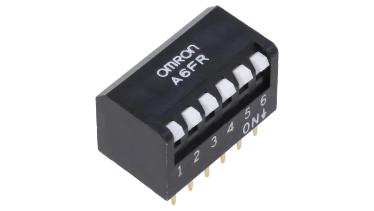 Przełącznik DIP-SWITCH OFF-ON 0,025A/24VDC Poz 2 -20-70C A6FR-6101