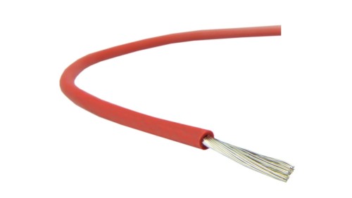 Kabel silikonowy SIF 180C 300/500V 6 ciepłoodporny LSOH czerwony linka BSG /100m/