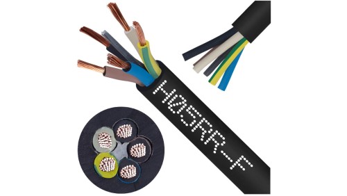 Przewód w gumie H05RR-F / OW 5x2,5 300/500V Elektrokabel /50m/