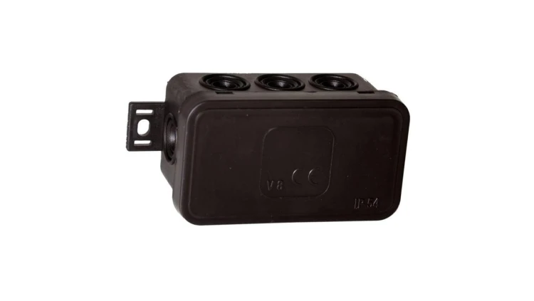 V8 Puszka natynkowa 80x45x41 IP54 czarna 038-05