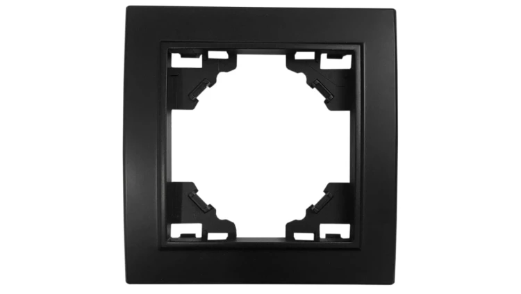 QUADRA Ramka pojedyncza czarna matowa
