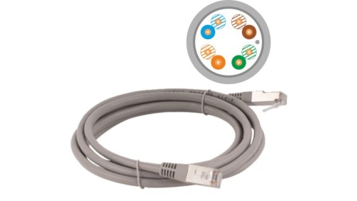 Patch-cord F/UTP kat.5e PVC 7.0m szary KKF5SZA7.0