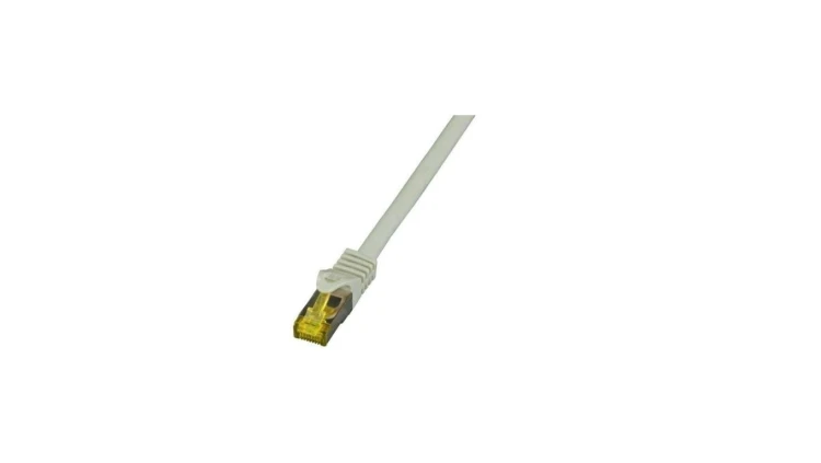 Patchcord SFTP 1m Cat.6a LSZH szary na kablu Cat.7