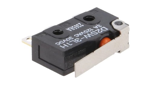 Mikroprzełącznik SNAP ACTION z dźwignią SPDT 3A/125VAC Poz 2 D2SW-3L1H