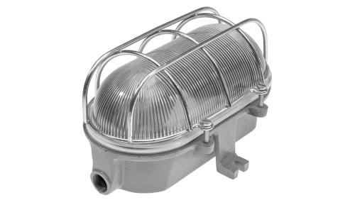 Oprawa LOFT OVAL-XXL, E27, 200W, szara-żeliwo, klosz przeźroczysty-szkło, IP54, siatka metalowa A1380