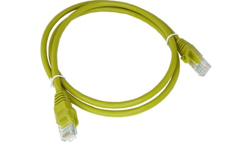 Patch-cord U/UTP kat.6 PVC 0.5m żółty KKU6ZOL0.5