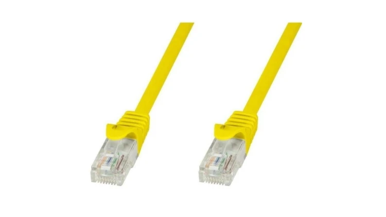 Patch cord Cat5e UTP 2m żółty CCA