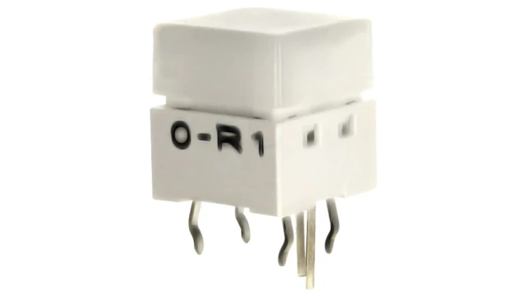Przełącznik klawiaturowy Poz 2 SPST-NO 0,05A/24VDC biały LED B3W-9000-R1N