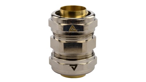 Łącznik metalowy prosty DN 20 do rur karbowanych Anaconda 20mm złączka z pierścieniem poliamidowym IP65