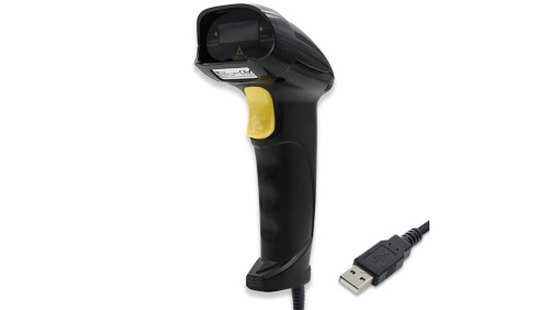 Qoltec Skaner czytnik kodów kreskowych 1D EAN USB Czarny