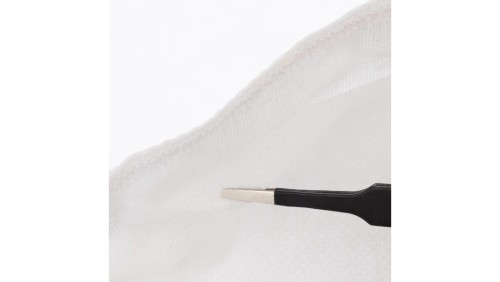 Maseczka wielorazowa dwuwarstwowa z wysokiej jakości bawełny z kieszenią na filtr biała z białą gumką