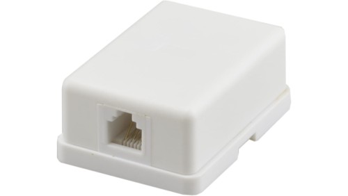 Gniazdo telefoniczne 1xRJ11 6P4C natynkowe