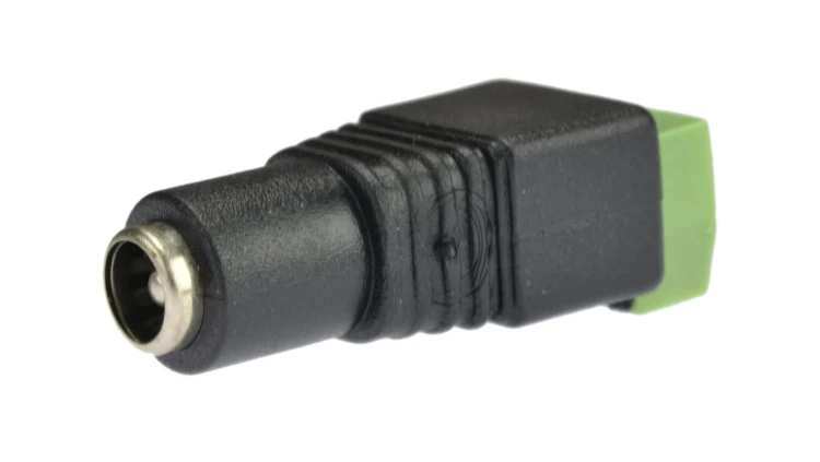 Gniazdo zasilające DC 2,1/5,5 mm z szybkozłączem złącze proste skręcane na kabel prądu stałego 20szt