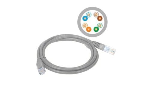 Patchcord UTP A-LAN KKU5SZA20 (RJ45 - RJ45 20m UTP kat. 5e kolor szary)