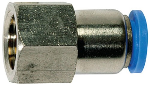 Złączka pneumatyczna wtykowa prosta do węża fi 12 mm, G 1/8 GW, mosiądz niklowany