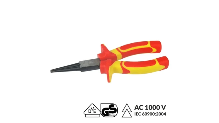 Szczypce okrągłe elektrotechniczne 160mm VDE 1000V n-vde11