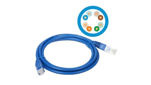 Patchcord UTP A-LAN KKU5NIE3 (RJ45 - RJ45 3m UTP kat. 5e kolor niebieski)