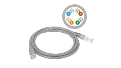 Patchcord UTP A-LAN KKU6SZA7 (RJ45 - RJ45 7m UTP kat. 6 kolor szary)
