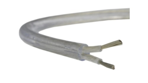 Przewód prądowy H03VV-F / OMY 300V 2x0,75 przezroczysty linka Alkri /100m/