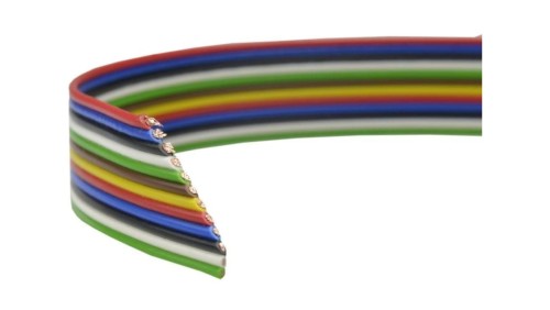 Przewód wstążkowy montażowy TLWY 12x0,5 300V kolorowy Technokabel /50m/