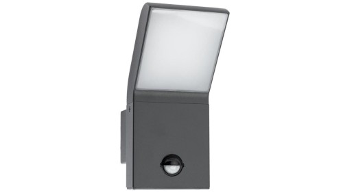 Kinkiet Ogrodowy Elewacyjny Lampa Zewnętrzna LED 12W 4000K IP54 z Czujnikiem Ruchu i Zmierzchu