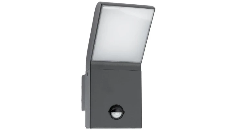 Kinkiet Ogrodowy Elewacyjny Lampa Zewnętrzna LED 12W 4000K IP54 z Czujnikiem Ruchu i Zmierzchu