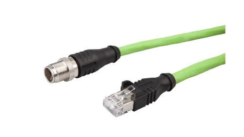 Kabel danych, Kabel połączeniowy, 20 m, M12 męski (złącze) 8-PINowy prosty, kodowanie X, RJ45 męski VKB08F28
