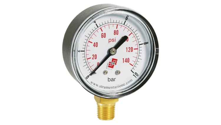 Manometr radialny 0-10 bar, G 1/4, 63 mm