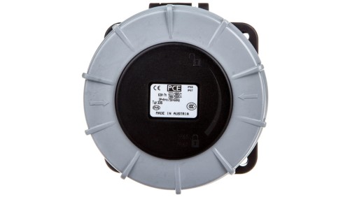 Gniazdo tablicowe 63A 5P 500V /100x100/ czarne IP67 POWER TWIST 335-7