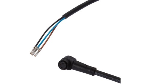 Kabel przyłączeniowy, 2m, Mini żeński 3-PIN kątowy, Końcówka wolna, 3x0,34mm², PUR VK200011