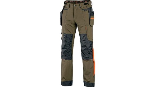 Spodnie cxs do pasa naos zielono-pomarańczowe rozmiar 56