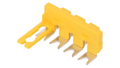 Mostek wtykowy SNK tory 4 żółty Szer 8mm Wys 24,6mm Entrelec 1SNK900654R0000 (SC-JB8-4)