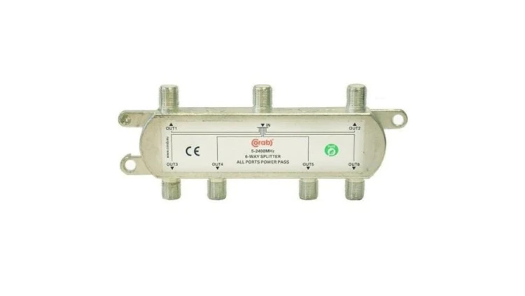 Rozgałęźnik sygnału splitter 5-2400Mhz 6 wyjść power pass CORAB