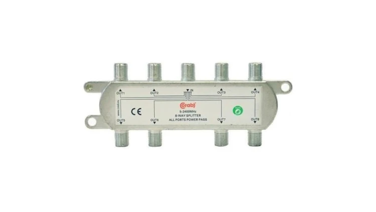 Rozgałęźnik sygnału splitter 5-2400Mhz 8 wyjść power pass CORAB