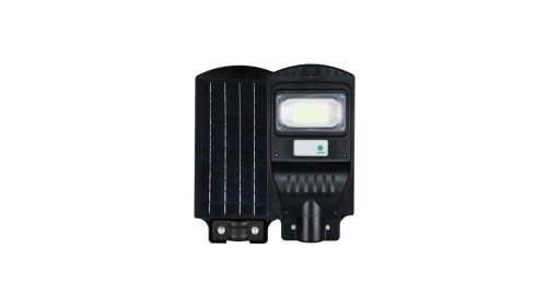Oprawa uliczna solarna 30W 4000K 650lm 10Ah Czarna czujnik mikrofalowy
