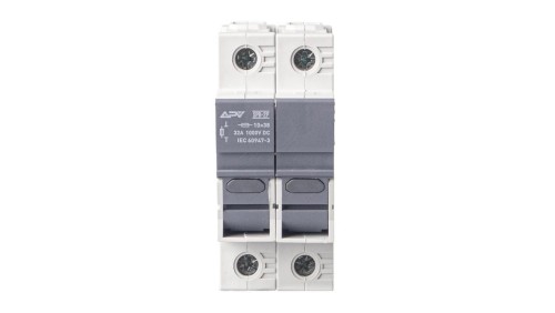 Podstawa bezpiecznikowa 2P 32A DC 10x38 1000V APV-SPB-2P