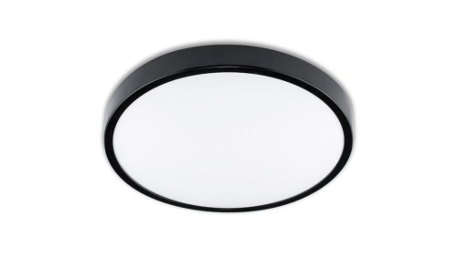 Plafon LED Lampa Sufitowa Natynkowa Łazienkowa 19W 4000K IP44 z Czujnikiem Ruchu ZOE LX Czarna 30cm