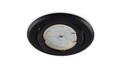 Oprawa Halogenowa Podtynkowa GU10 MR16 OH15 okrągła ruchoma czarny mat Kobi