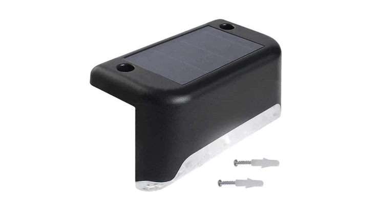 Solarna lampa schodowa tarasowa LED Maclean IP44, 4000K, Ni-MH 100 mAh, 80x45x45mm, czuj. zmierzchu MCE319