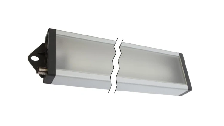 Lampa robocza LED, 35x295x85mm, światło białe, 15W 1800lx, 5500K, 22-26VDC, złącze M12 4-PIN AO000482