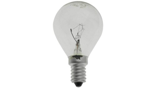 Żarówka wstrząsoodporna G45 kulka przeźroczysta 25W E14 230V