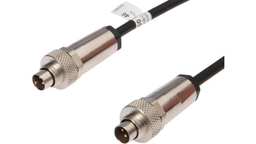 Kabel połączeniowy, 1 m, M9 męski (złącze) 4-PINowy prosty, M9 męski (złącze) 4-PINowy prosty VK107F46