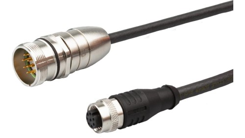 Kabel połączeniowy, 0,3 m, żeński M12 (gniazdo) 8-PINowy prosty, męski M23 (złącze) 12-PINowy prosty VK03E275