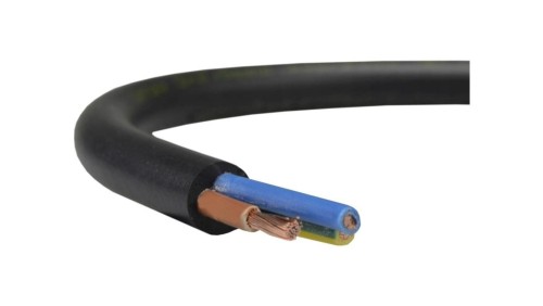 Przewód prądowy H05VV-F / OWY 500V 3x1,5 warsztatowy czarny linka Elektrokabel /100m/