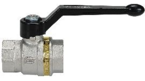 Zawór kulowy G 1 GW, PN25 mosiądz niklowany, PTFE