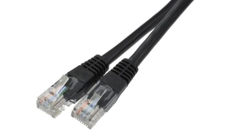 Patchcord UTP kat.6 kabel sieciowy LAN 2x RJ45 linka czarny 0,5m